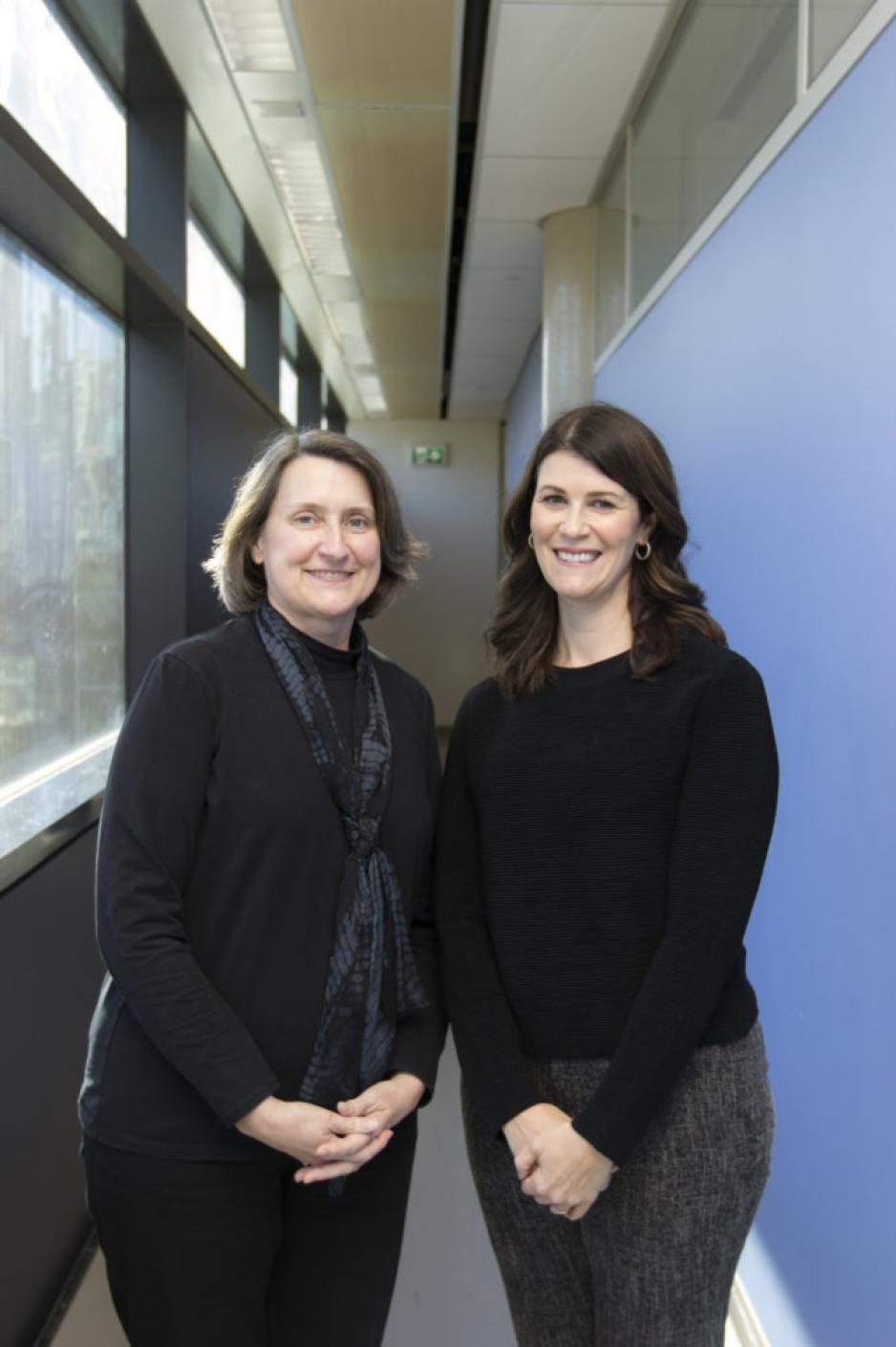 From left: Associate Professor Beth Sproule with PharmD alumni and current graduate student Laura Murphy.