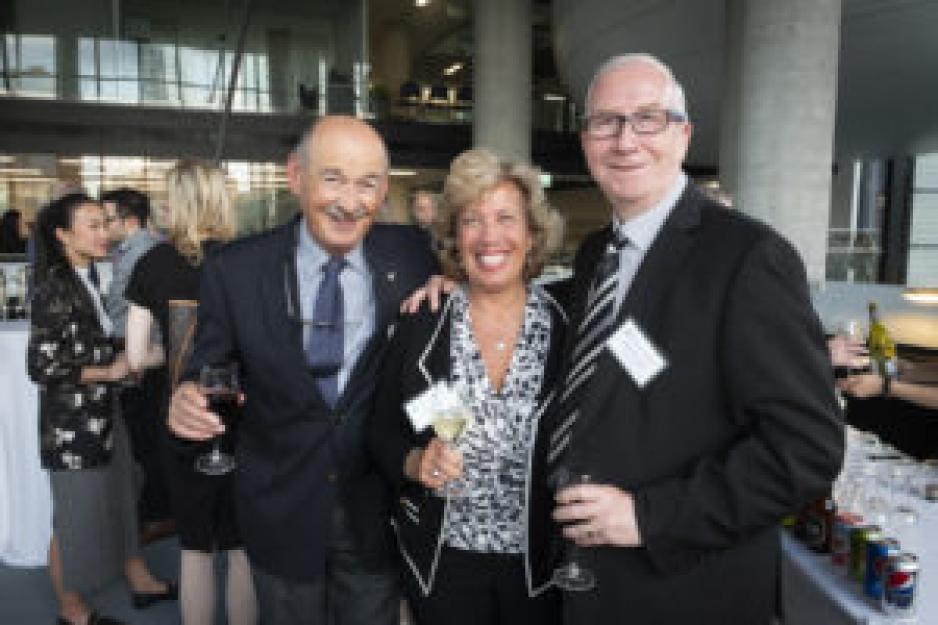 Frank and Doris Kalamut with Dean Emeritus Wayne Hindmarsh