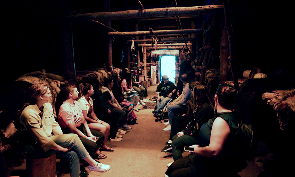 Gathering of Indigenous pharmacists, pharmacy technicians, pharmacy assistants and students at the Wendake urban reserve near Quebec City.