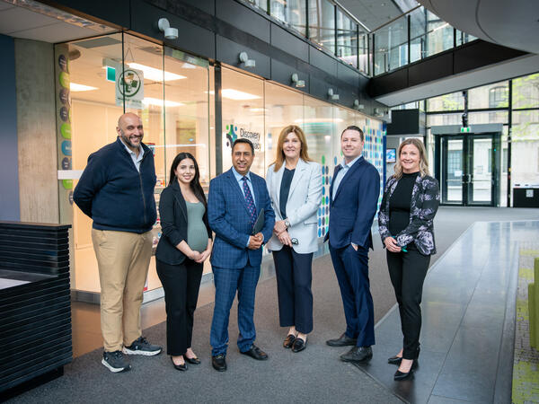MPP Deepak Anand and MPP Natalie Pierre pictured with U of T Faculty and Staff MPP Deepak Anand and MPP Natalie Pierre pictured with U of T Faculty and Staff