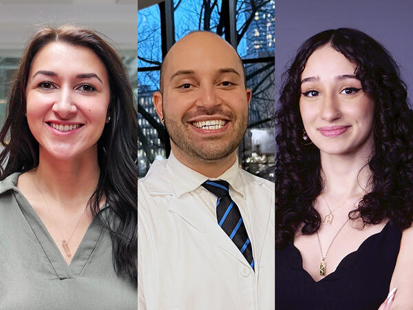 2T5 PharmD graduates Natalie Chaput, Adam Da Costa Gomes, and Yas Zareyan 2T5 PharmD graduates Natalie Chaput, Adam Da Costa Gomes, and Yas Zareyan