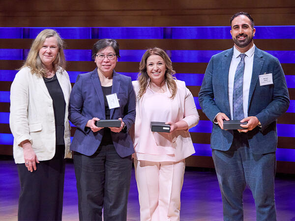Alison Thompson, Acting Associate Dean, Academic, with Assistant Professors Certina Ho and Andrea Swanson, and Michael Saikali Alison Thompson, Acting Associate Dean, Academic, with Assistant Professors Certina Ho and Andrea Swanson, and Michael Saikali